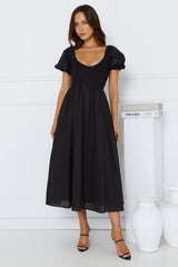 Twilight Day Midi Dress Black