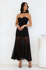 Serene Sway Strapless Maxi Dress Black