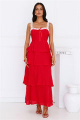Sunkissed And Serene Maxi Dress Red