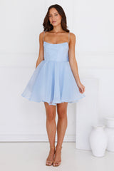Gorgeous Gatherings Mini Dress Blue