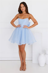Gorgeous Gatherings Mini Dress Blue