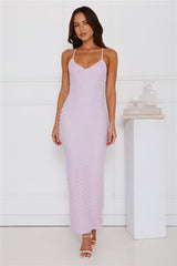 Anabelle Knit Maxi Dress Lilac