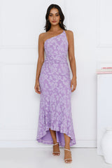 Empowered Girl One Shoulder Maxi Dress Purple