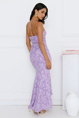 Empowered Girl One Shoulder Maxi Dress Purple