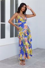 Spring Joy Midi Dress Blue