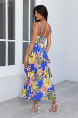 Spring Joy Midi Dress Blue