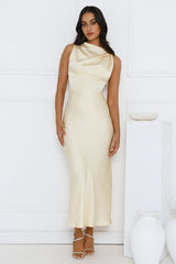 Mirabella Satin Maxi Dress Yellow