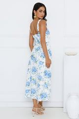 Luxe Dreamscape Midi Dress Blue
