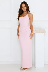 Essential Edit Halter Maxi Dress Pink