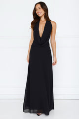 Trixie Halter Maxi Dress Black