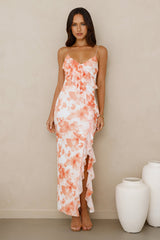 Sunkissed Simplicity Mesh Maxi Dress Orange