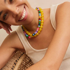 Joyce Semi-Precious Beaded Necklace - Multi Bead