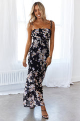 Whimsical Day Maxi Dress Black