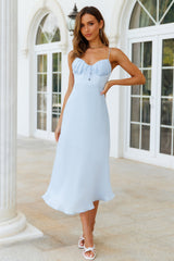 Top Charts Midi Dress Steel Blue