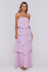 Starlet Season Strapless Maxi Dress Lilac