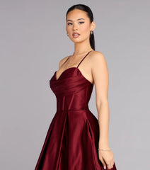 Kaitlynn Satin Lace-Up Ball Gown
