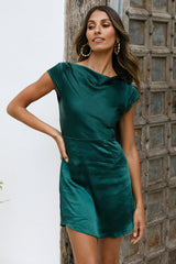 Positions Satin Dress Jade