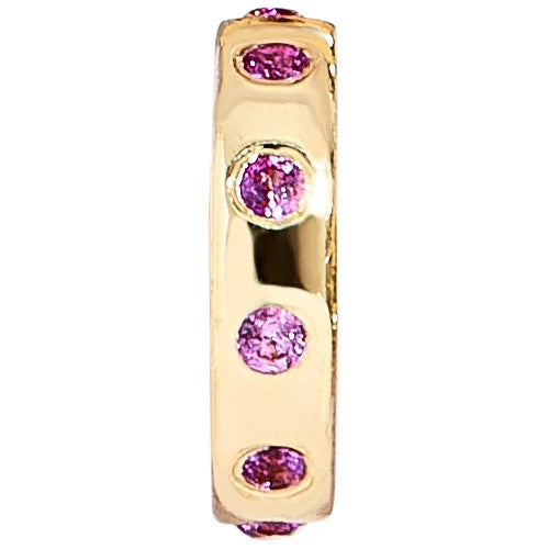 14K Gold Birthstone Charm Beads - Rose