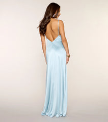 Casey Satin Low Back Mermaid Formal Dress