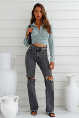 Everyone Says I Love You Crop Top Sage