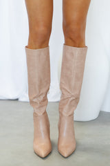 BILLINI Elanor Knee High Boots Rose Clay Croc