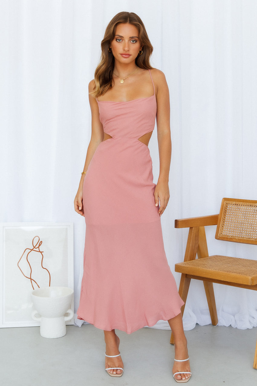 Reborn With You Midi Dress Blush