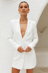 RUNAWAY Mei Blazer Dress White