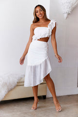 SUR BELLE Key To Wonderland Crop Top White