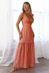 Sunset Loving Maxi Dress Rust