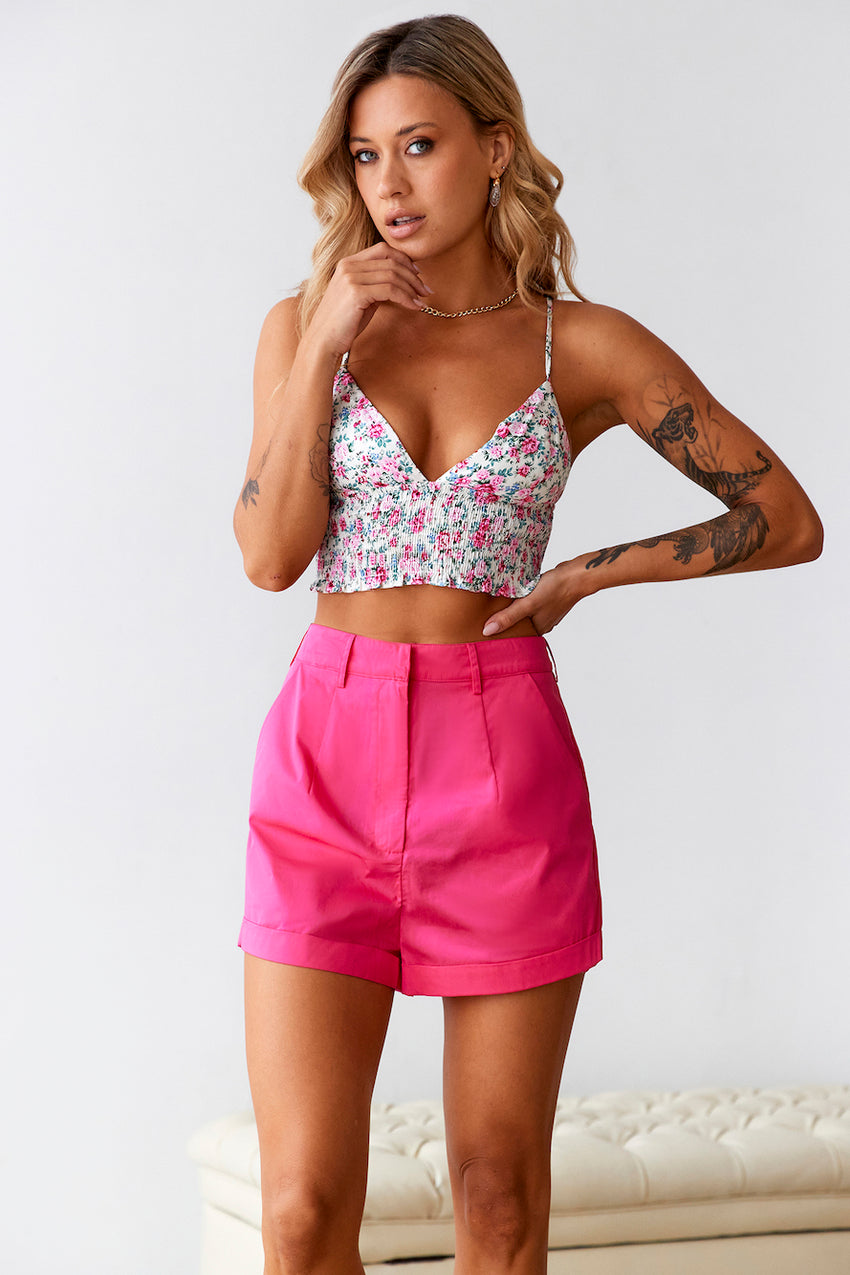 Blooming Blossom Crop Top Pink