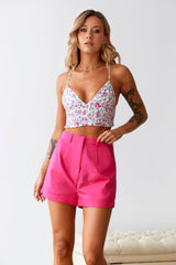 Blooming Blossom Crop Top Pink