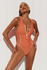 ELETTE FIT Sun Salutations Bodysuit Coral
