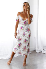 Sunset At Dawn Midi Dress Cream