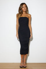Goals Are Her Mesh Midi Dress Black