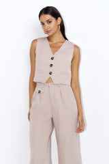 Street Fashion Pants Beige