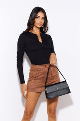 Rewear Ribbed Top Black