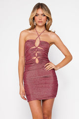 Out Of The Box Shimmer Dress Berry
