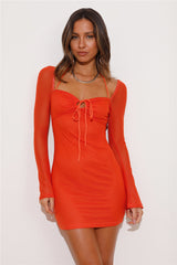 It's Me Mesh Mini Dress Orange