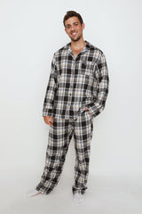 Dreamland Flannelette Pyjama Pants Unisex Grey Check