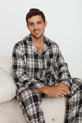 Dreamland Flannelette Pyjama Pants Unisex Grey Check