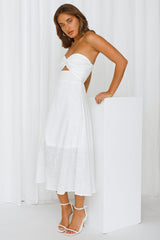 High Note Midi Dress White