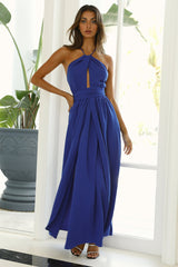 Gleaming Afternoon Maxi Dress Royal Blue