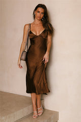 Shine Forever Maxi Dress Brown