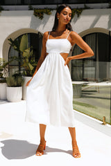 Lovely Ride Midi Dress White