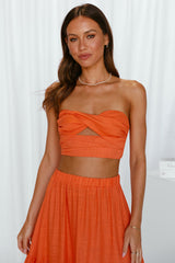 Unwritten Words Maxi Skirt Orange