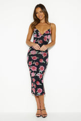 Lucky Learner Midi Dress Black