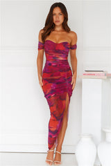 Embrace Yourself Mesh Midi Dress Purple