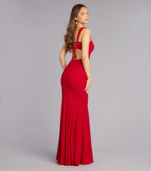 Sheila Glitter Lace-Up Formal Dress