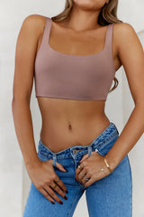 BASE Style Essential Crop Top Mocha