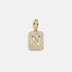 Block Pavé Initial Cluster Charm - N